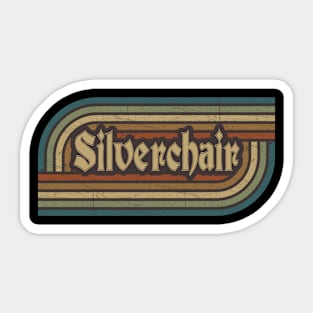 Silver Chair Vintage Stripes Sticker